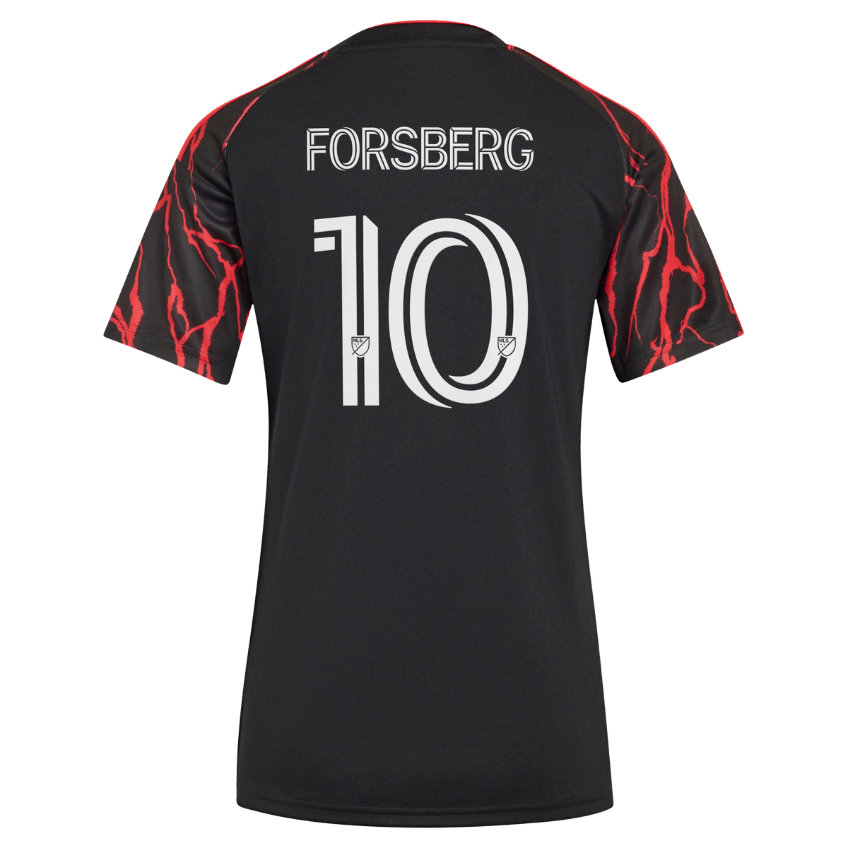 Women's New York Red Bulls Emil Forsberg Black 2026 The Rooted Kit Replica Jersey