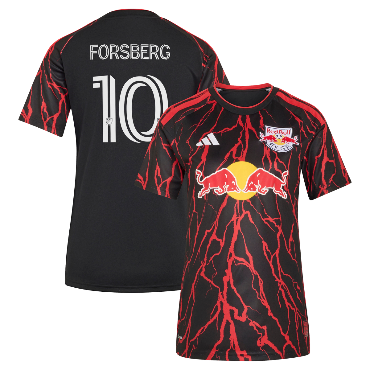 Women's New York Red Bulls Emil Forsberg Black 2026 The Rooted Kit Replica Jersey