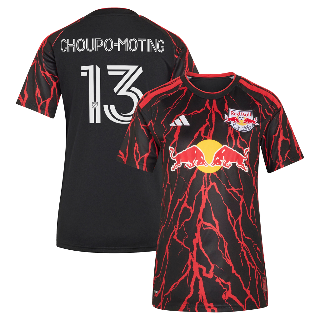Women's New York Red Bulls Eric Maxim Choupo-Moting Black 2026 The Rooted Kit Replica Jersey
