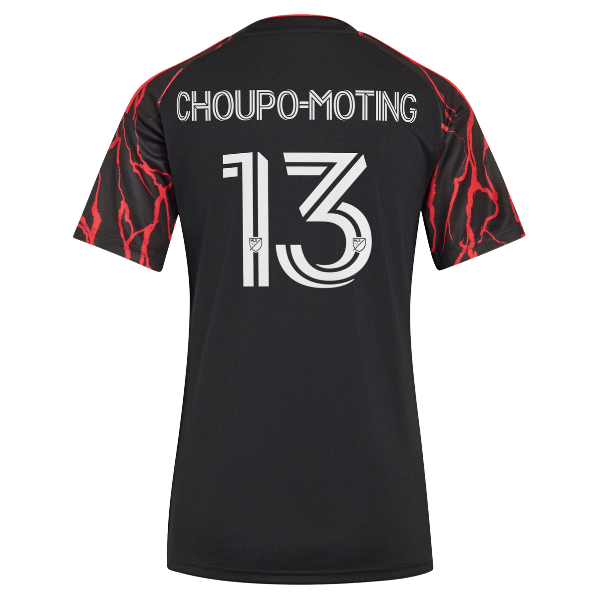 Women's New York Red Bulls Eric Maxim Choupo-Moting Black 2026 The Rooted Kit Replica Jersey