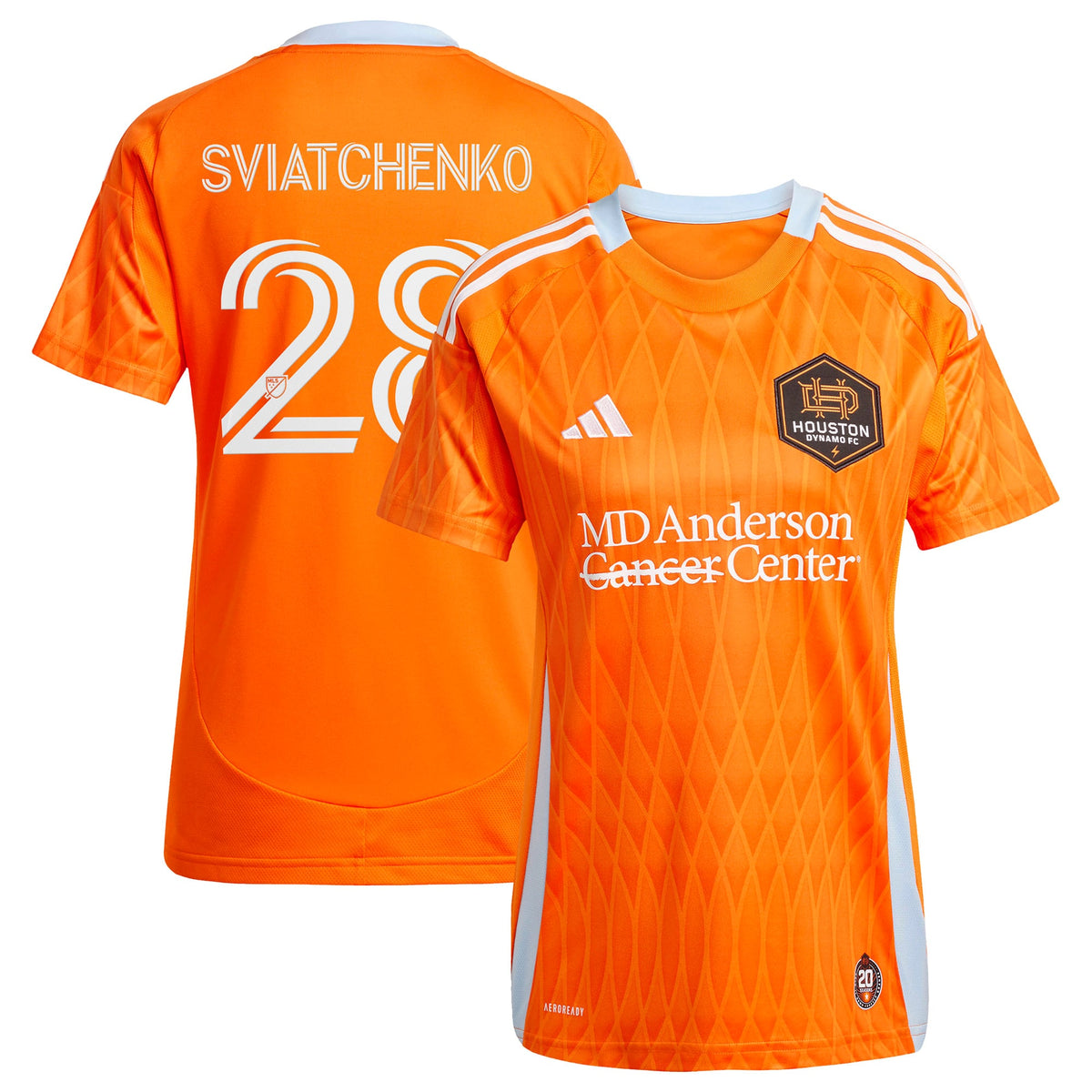 Women's Houston Dynamo FC Erik Sviatchenko Orange 2025 Season 20 Replica Player Jersey