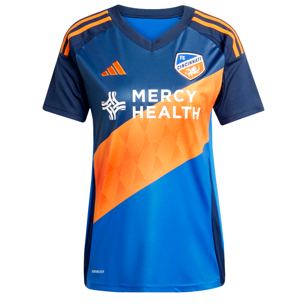 Women's FC Cincinnati Evander da Silva Ferreira Blue 2025 Orange and Blue Legacy Kit Replica Jersey