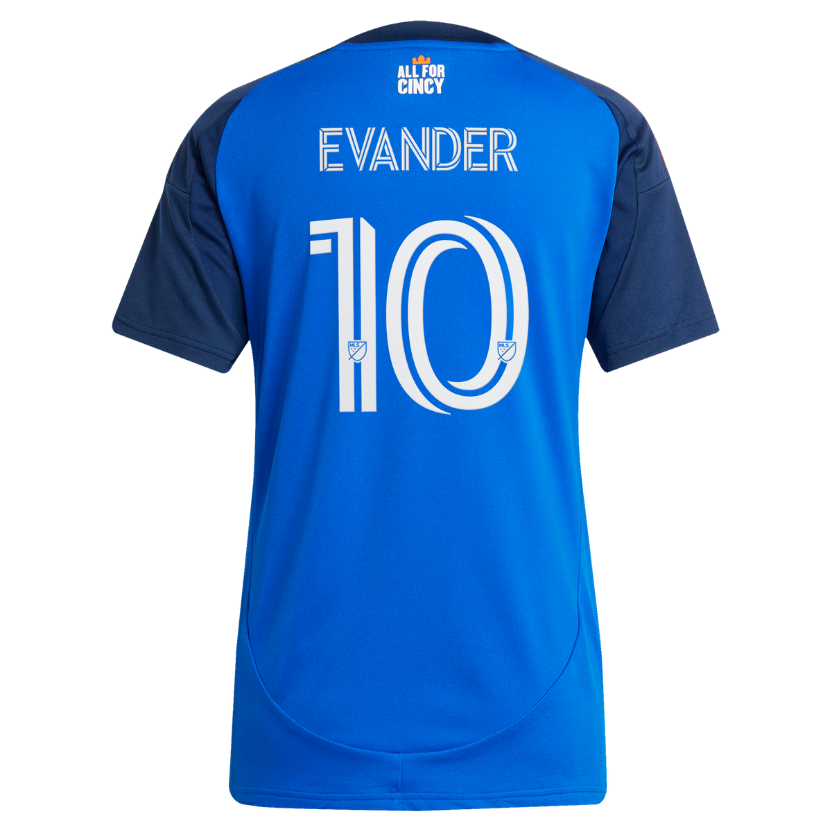 Women's FC Cincinnati Evander da Silva Ferreira Blue 2025 Orange and Blue Legacy Kit Replica Jersey