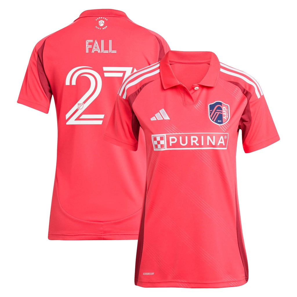 Women's St. Louis CITY SC Fallou Fall Red 2025 Forever CITY Red Replica Jersey