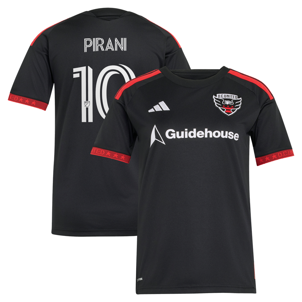 Women's D.C. United Gabriel Pirani Black 2026 Black-and-Red Kit Replica Jersey