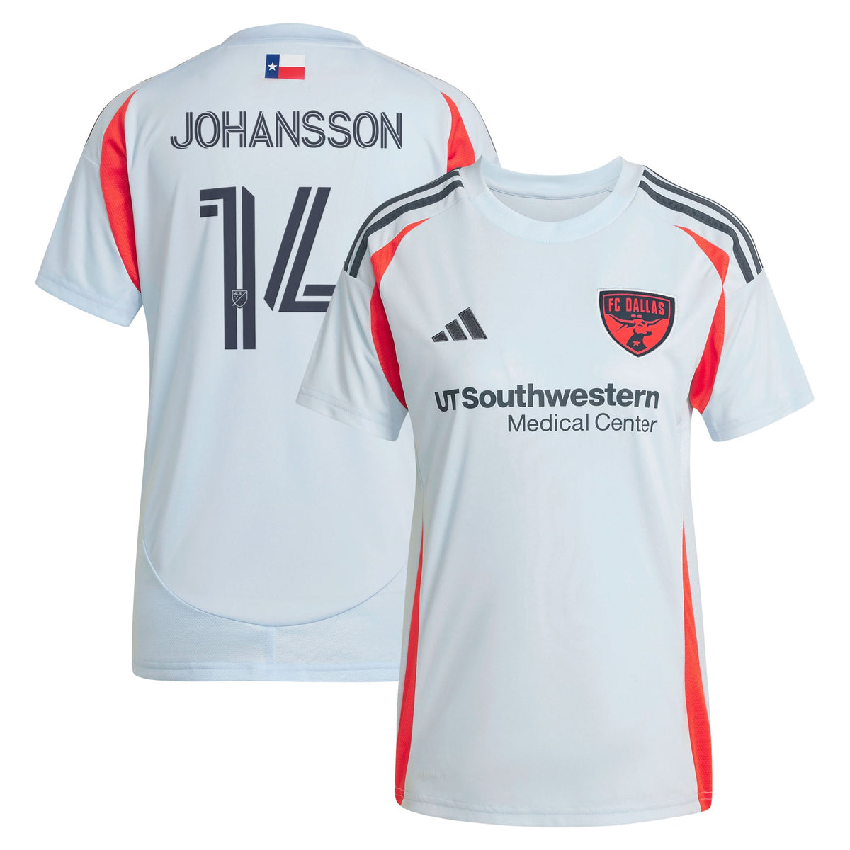 Women's FC Dallas Herman Johansson Light Blue 2025 The Inferno Kit Replica Jersey