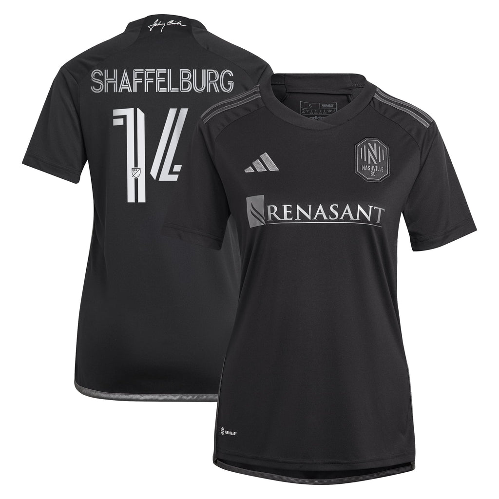 Women's Nashville SC Jacob Shaffelburg Black 2024 Man In Black Kit Replica Player Jersey