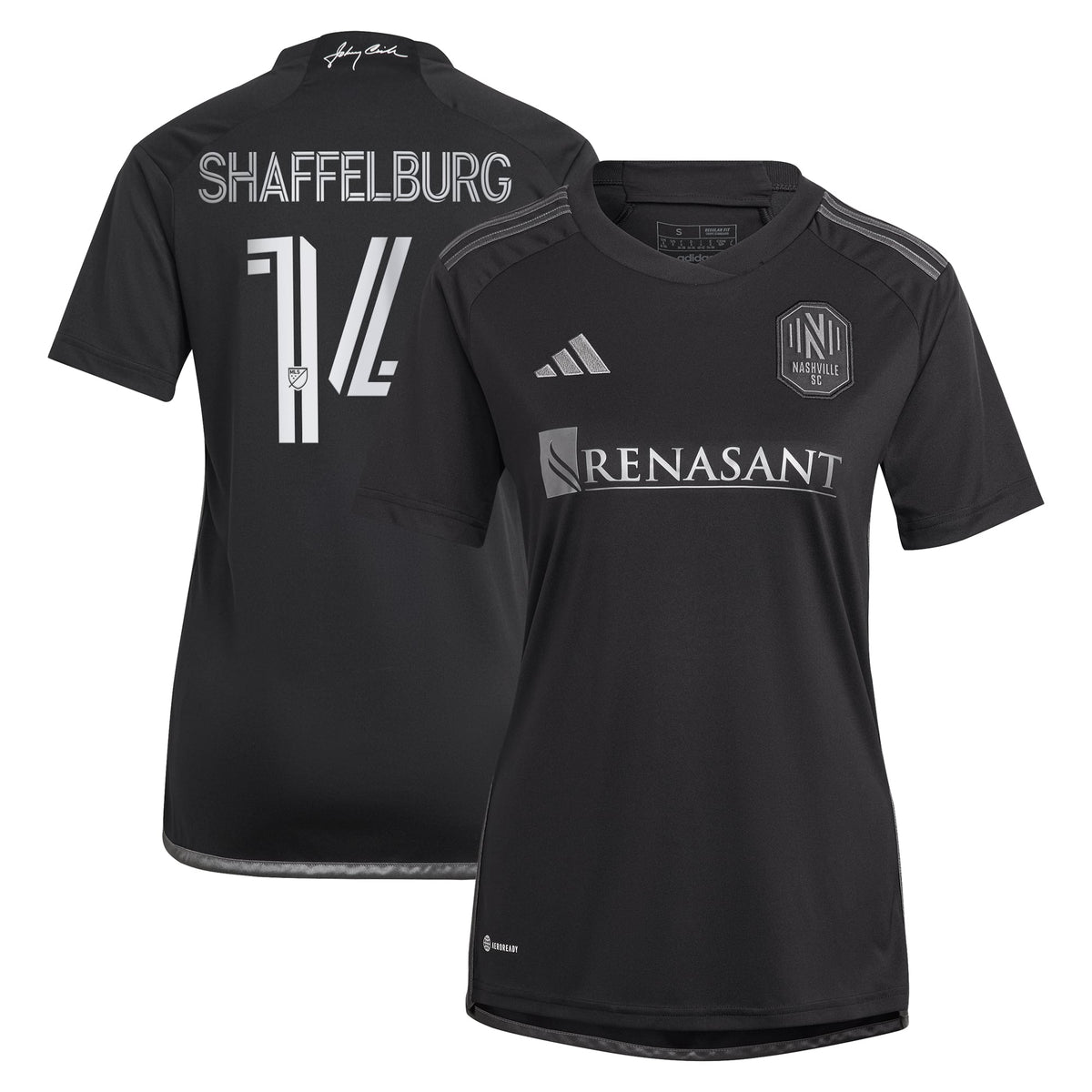 Women's Nashville SC Jacob Shaffelburg Black 2024 Man In Black Kit Replica Player Jersey