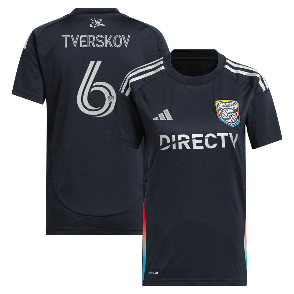 Women's San Diego FC Jeppe Tverskov Navy 2025 State of Flow Replica Jersey