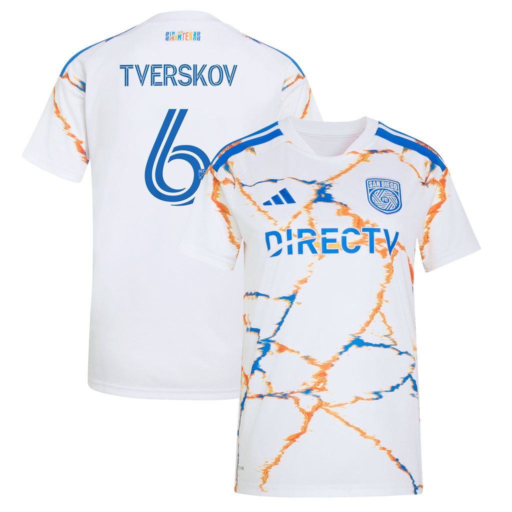 Women's San Diego FC Jeppe Tverskov White 2026 Celebration of Unprecedented Unity Kit Replica Jersey