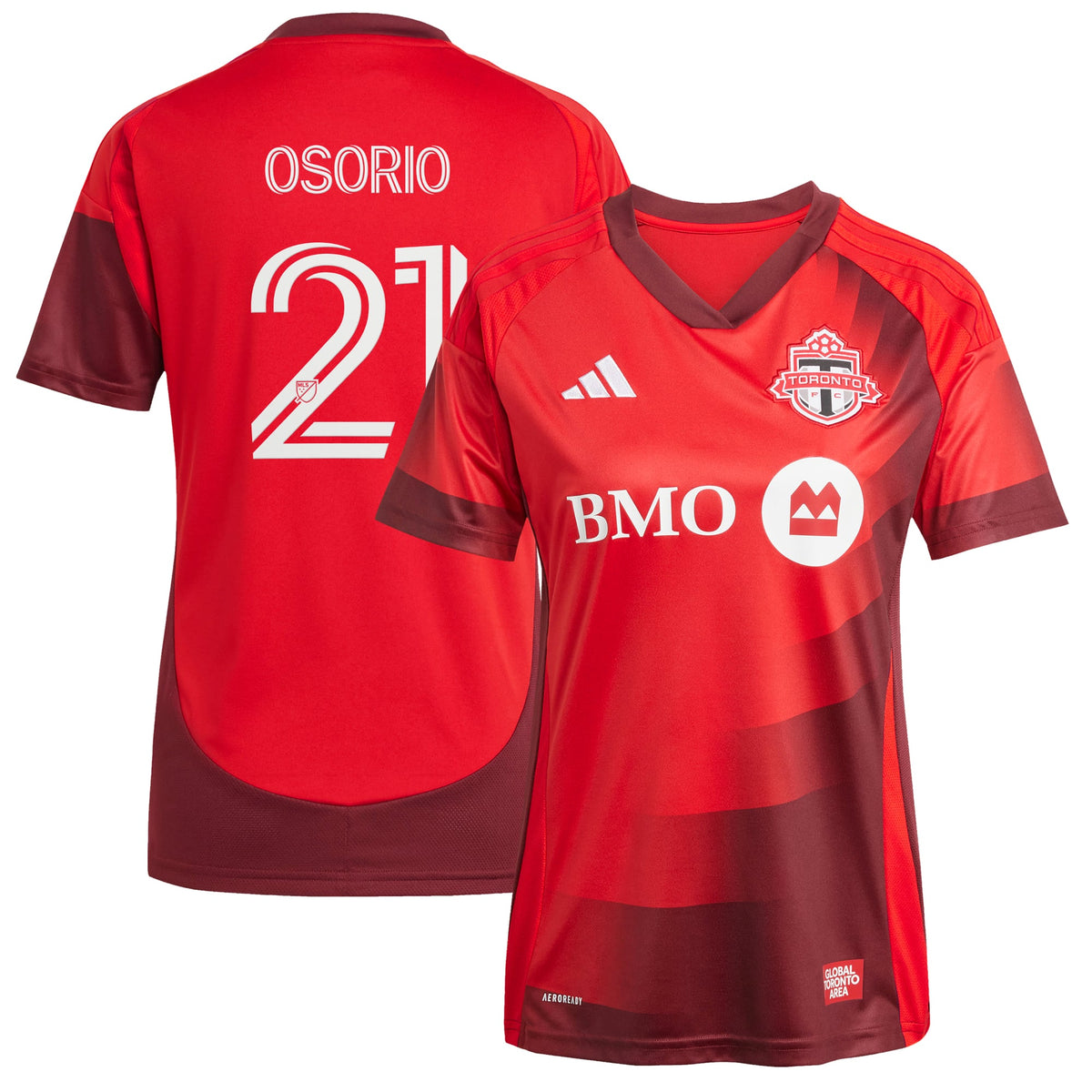 Women's Toronto FC Jonathan Osorio Red 2025 Club Kit Replica Player Jersey