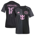 Women's Inter Miami CF Jordi Alba Ramos Black 2025 The Fortitude Kit Replica Player Jersey