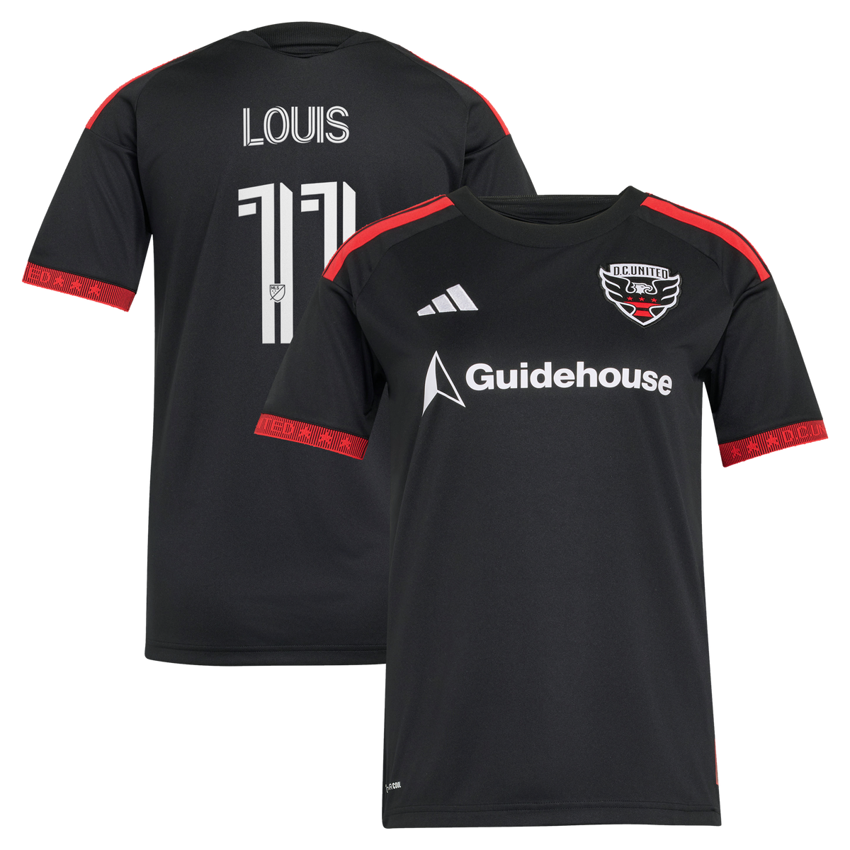 Women's D.C. United Louis Munteanu Black 2026 Black-and-Red Kit Replica Jersey