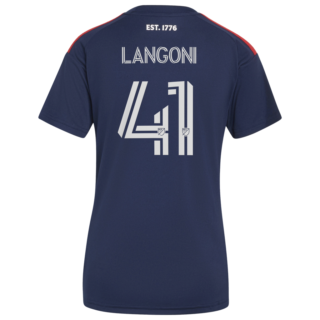 Women's New England Revolution Luca Langoni Blue 2026 Independence Day Replica Jersey
