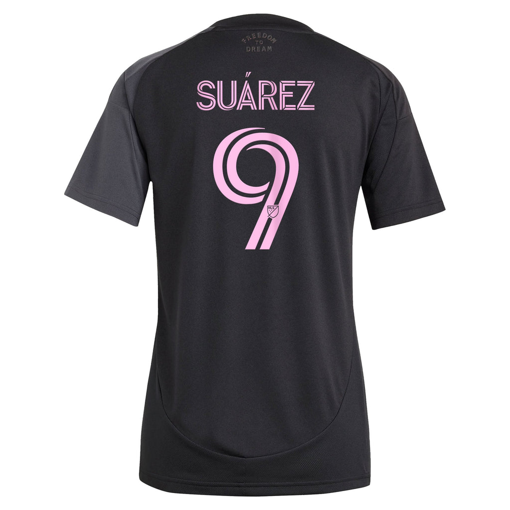 Women's Inter Miami CF Luis Suárez Black 2025 The Fortitude Kit Replica Player Jersey