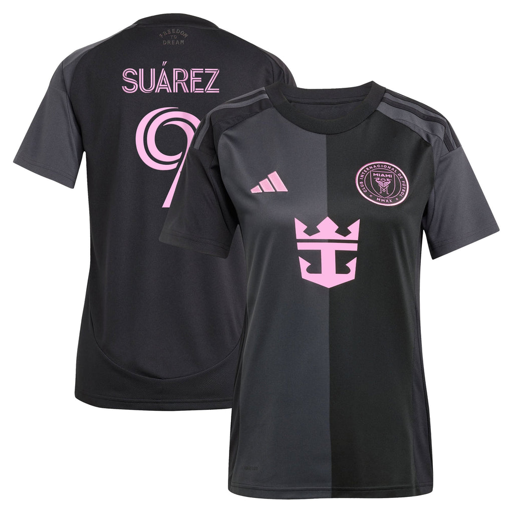 Women's Inter Miami CF Luis Suárez Black 2025 The Fortitude Kit Replica Player Jersey
