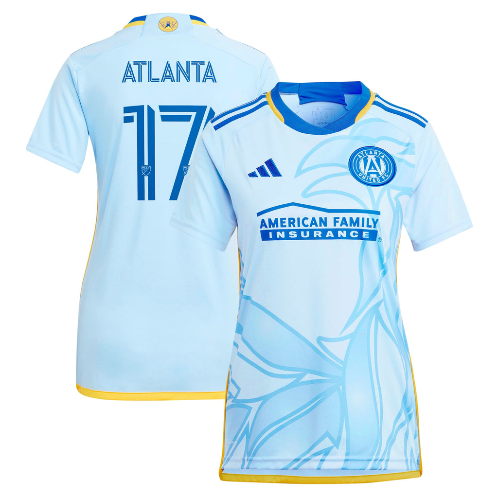 Women's Atlanta United FC #17 Light Blue 2024 The Resurgens Kit Replica Player Jersey