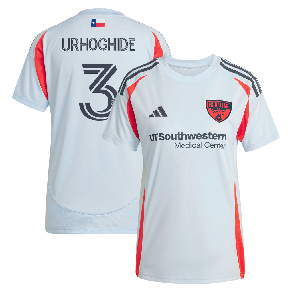 Women's FC Dallas Osaze Urhoghide Light Blue 2025 The Inferno Kit Replica Jersey