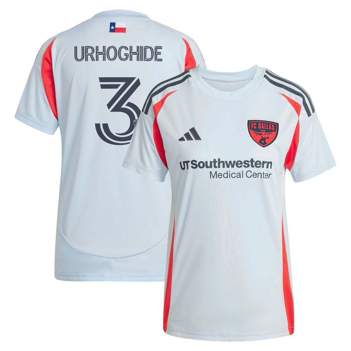 Women's FC Dallas Osaze Urhoghide Light Blue 2025 The Inferno Kit Replica Jersey