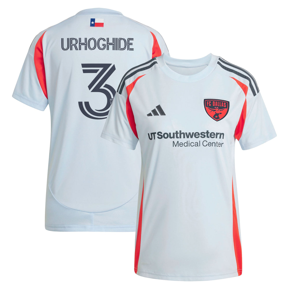Women's FC Dallas Osaze Urhoghide Light Blue 2025 The Inferno Kit Replica Jersey