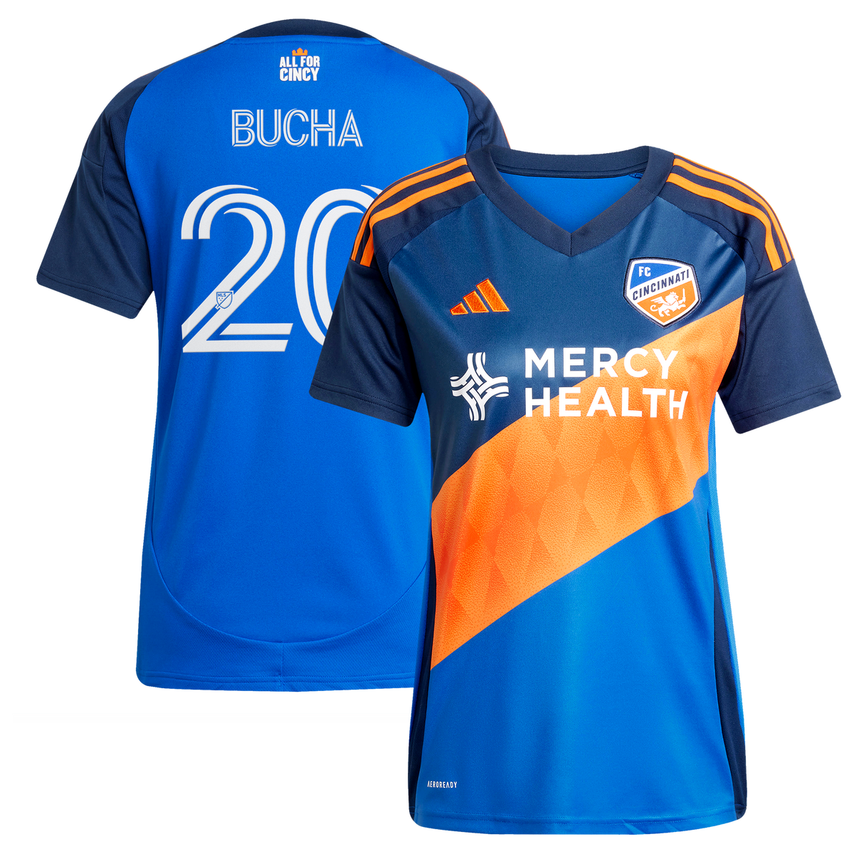 Women's FC Cincinnati Pavel Bucha Blue 2025 Orange and Blue Legacy Kit Replica Jersey