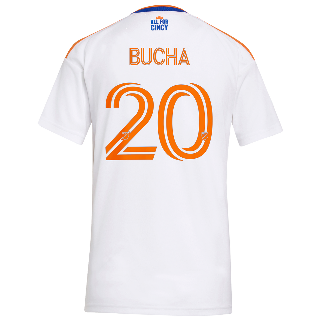 Women's FC Cincinnati Pavel Bucha White 2026 The Seven Hills Kit Replica Jersey