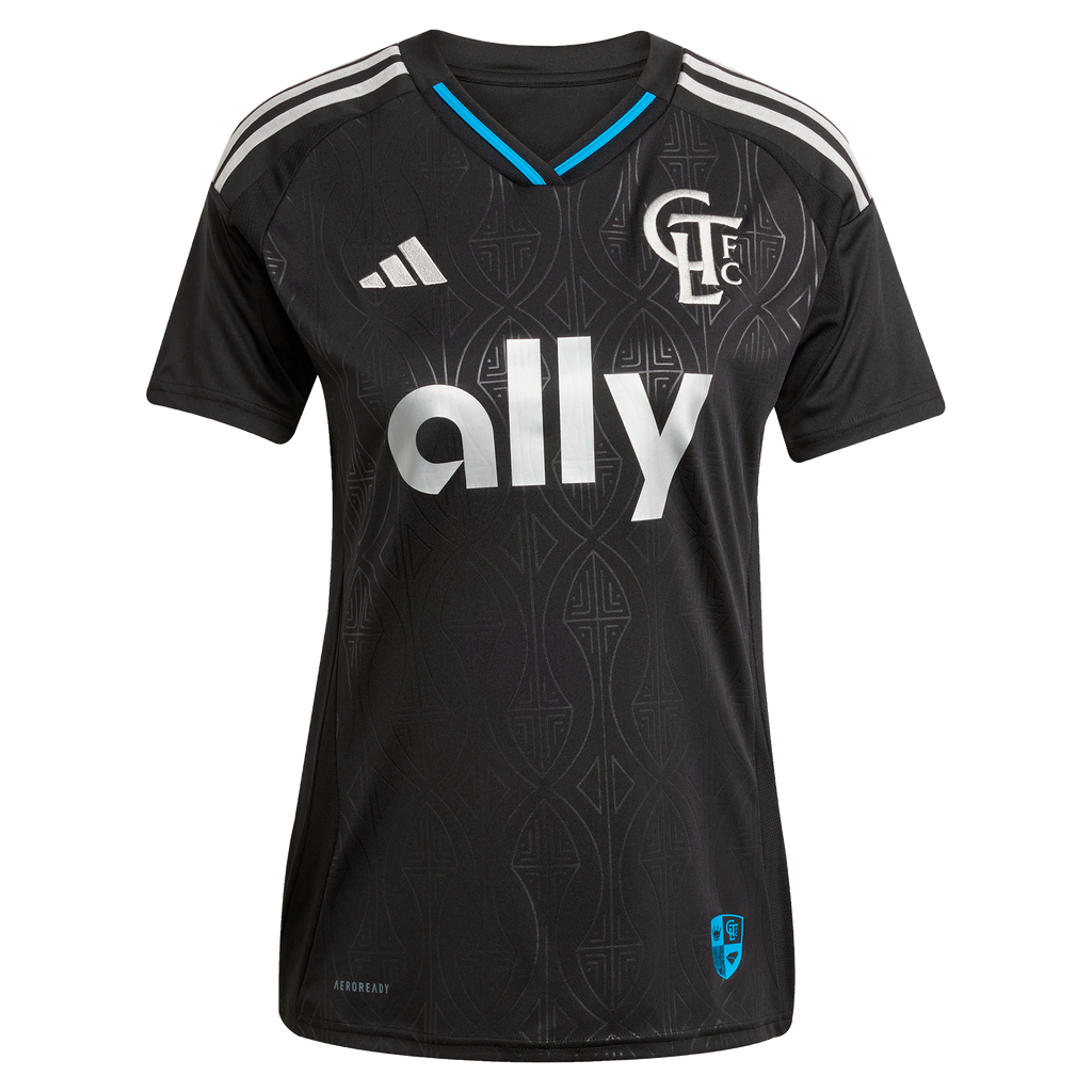 Women's Charlotte FC Pep Biel Black 2025 Fortress Kit Replica Jersey