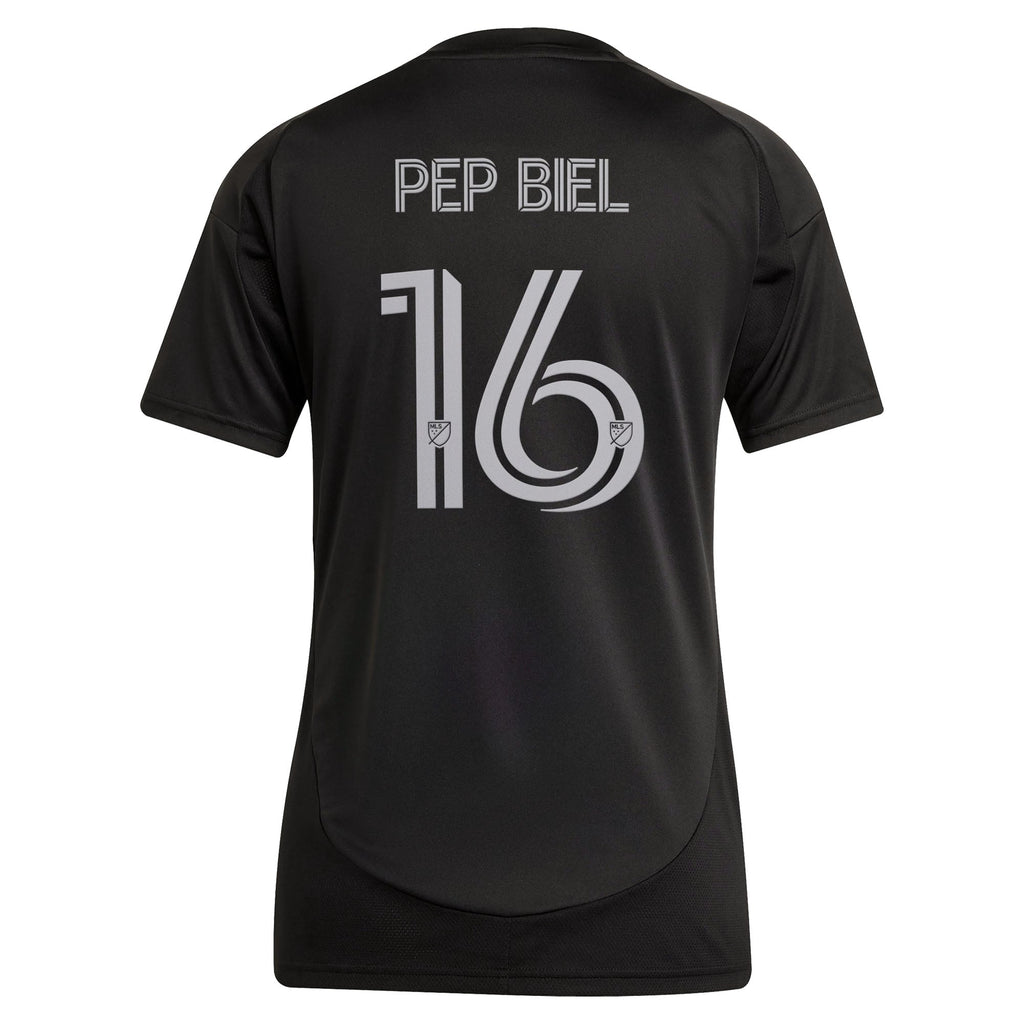 Women's Charlotte FC Pep Biel Black 2025 Fortress Kit Replica Jersey