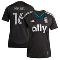 Women's Charlotte FC Pep Biel Black 2025 Fortress Kit Replica Jersey
