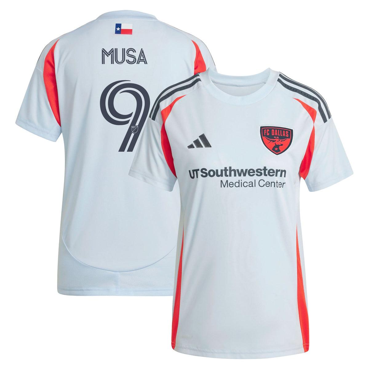 Women's FC Dallas Petar Musa Light Blue 2025 The Inferno Kit Replica Player Jersey