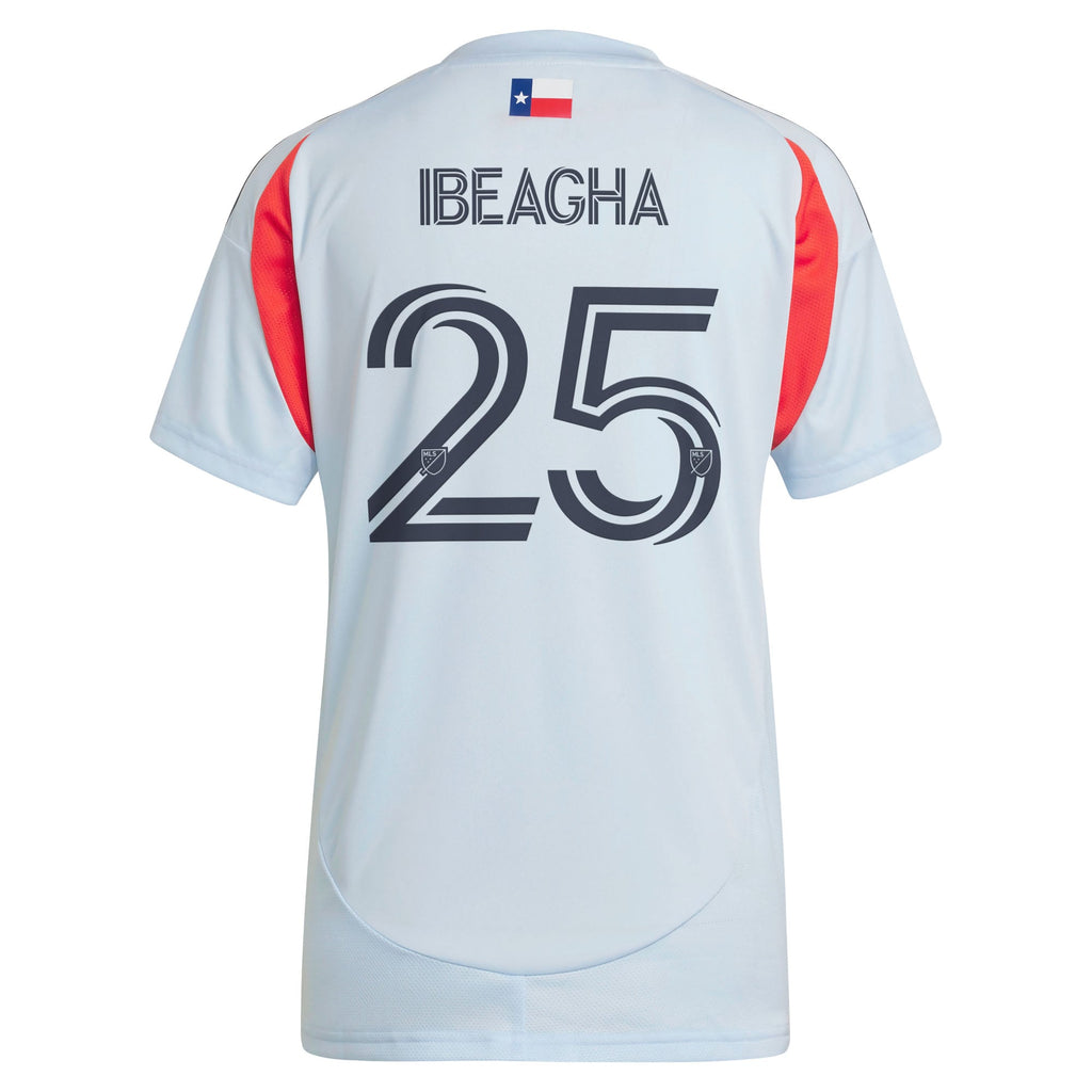 Women's FC Dallas Sebastien Ibeagha Light Blue 2025 The Inferno Kit Replica Player Jersey