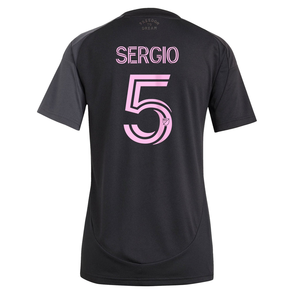 Women's Inter Miami CF Sergio Busquets Black 2025 The Fortitude Kit Replica Player Jersey