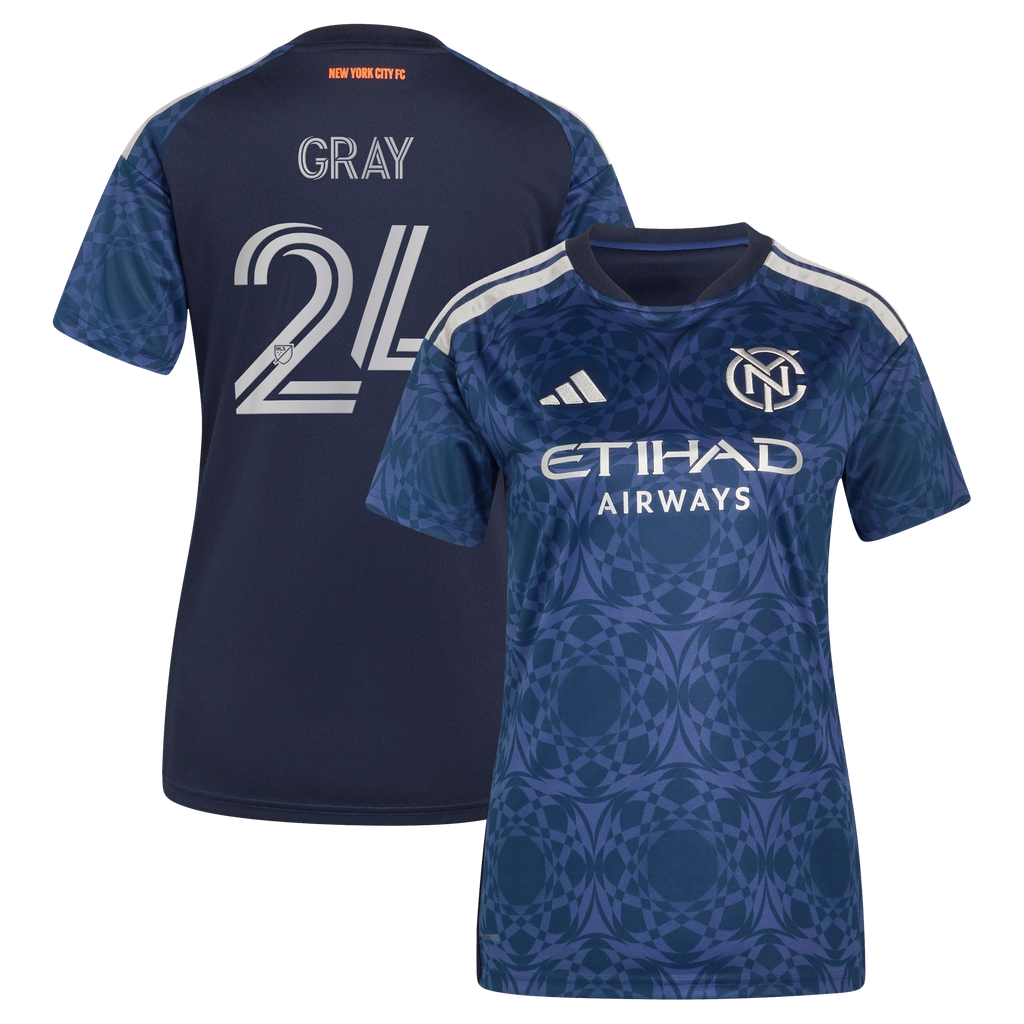 Women's New York City FC Tayvon Gray Blue 2026 The All Nations Kit Replica Jersey