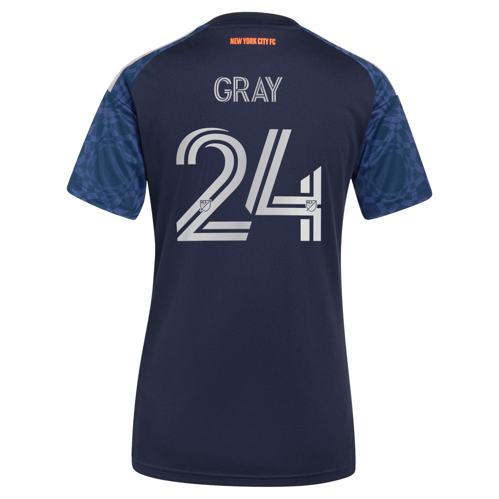 Women's New York City FC Tayvon Gray Blue 2026 The All Nations Kit Replica Jersey