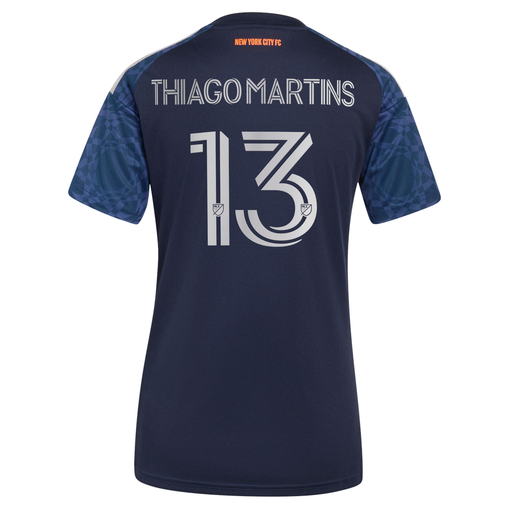 Women's New York City FC Thiago Martins Blue 2026 The All Nations Kit Replica Jersey