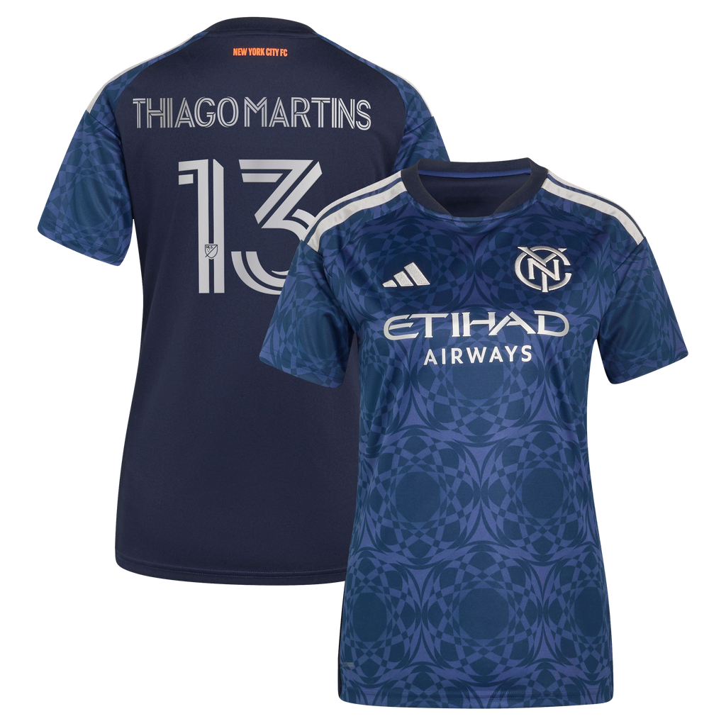 Women's New York City FC Thiago Martins Blue 2026 The All Nations Kit Replica Jersey