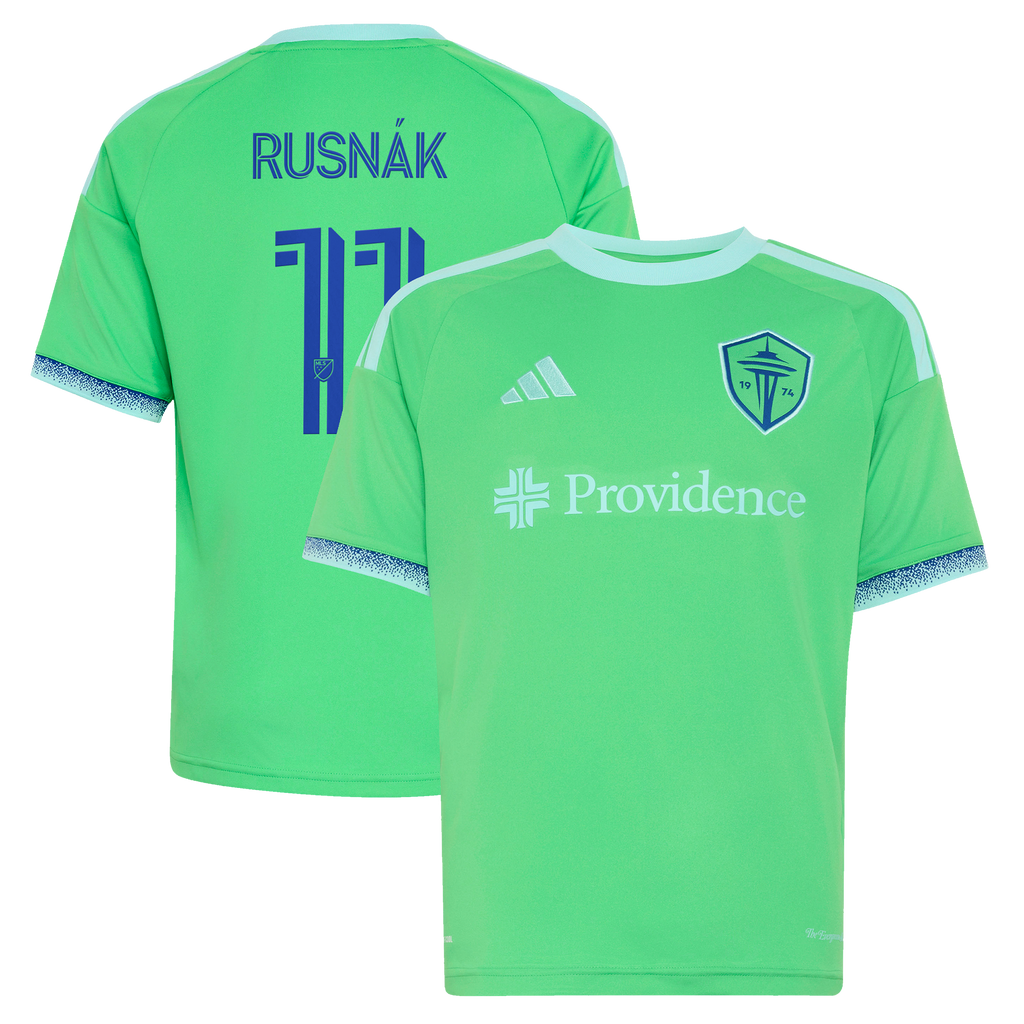 Youth Seattle Sounders FC Albert Rusnak Rave Green The Evergreen State Kit Replica Jersey