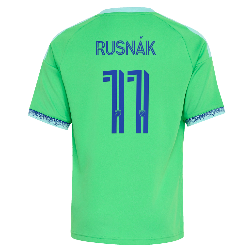 Youth Seattle Sounders FC Albert Rusnak Rave Green The Evergreen State Kit Replica Jersey