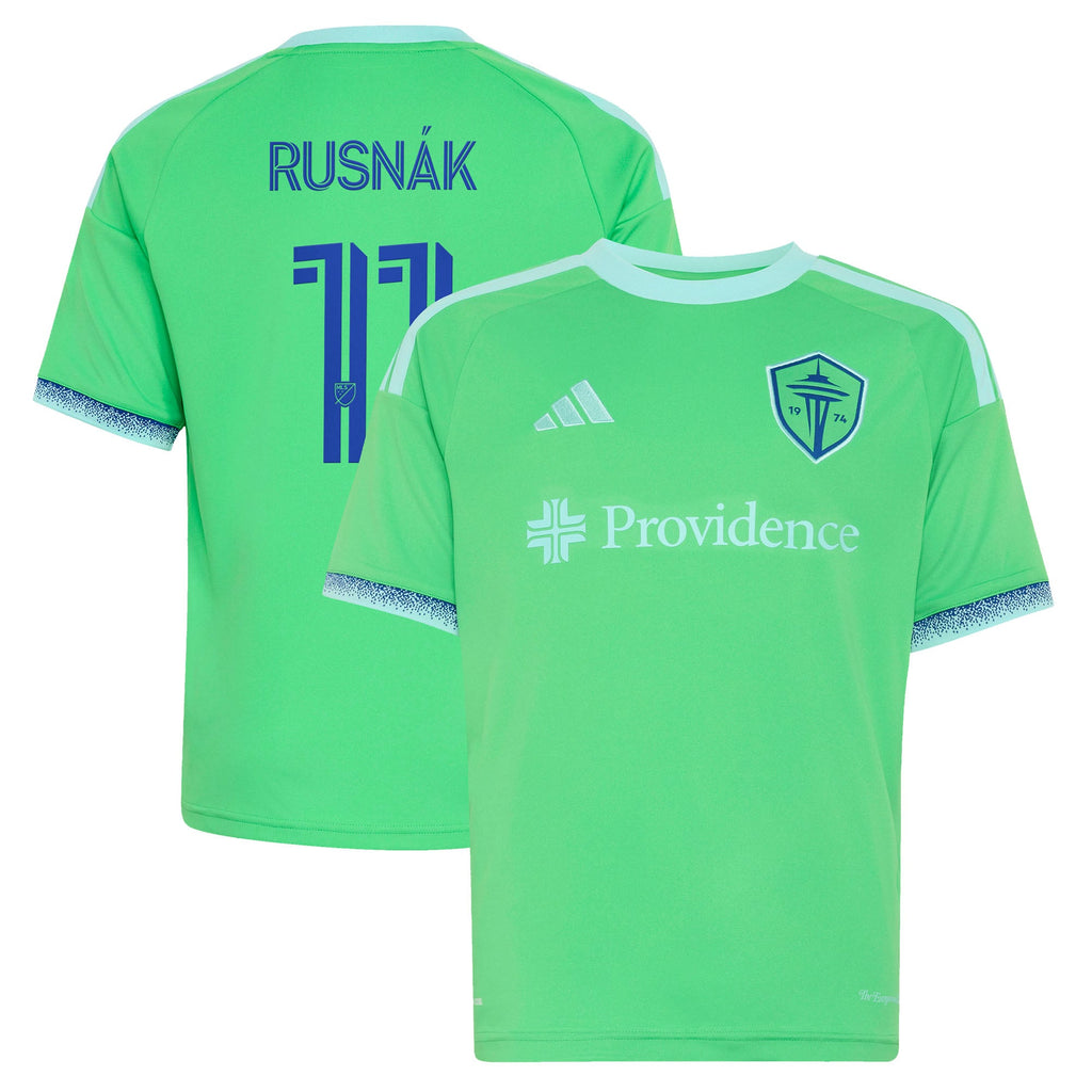 Youth Seattle Sounders FC Albert Rusnak Rave Green The Evergreen State Kit Replica Jersey