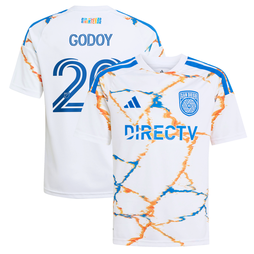 Youth San Diego FC Anibal Godoy White 2026 Unprecedented Unity Kit Replica Jersey