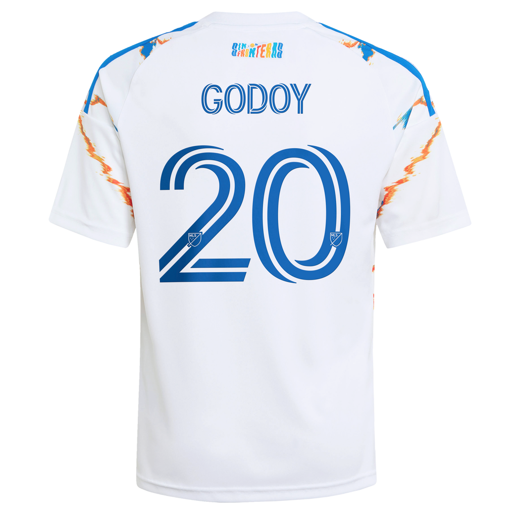 Youth San Diego FC Anibal Godoy White 2026 Unprecedented Unity Kit Replica Jersey