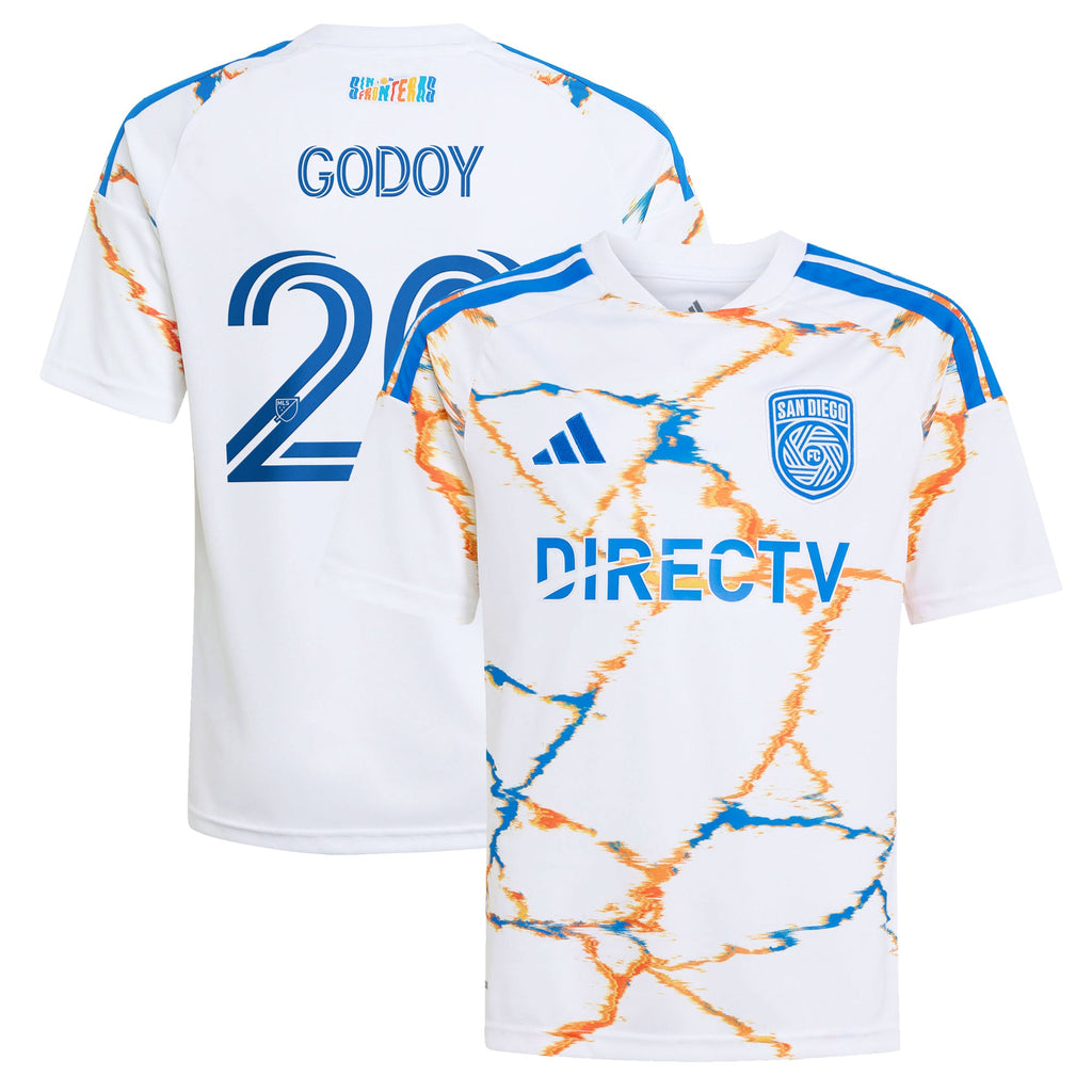 Youth San Diego FC Anibal Godoy White 2026 Unprecedented Unity Kit Replica Jersey