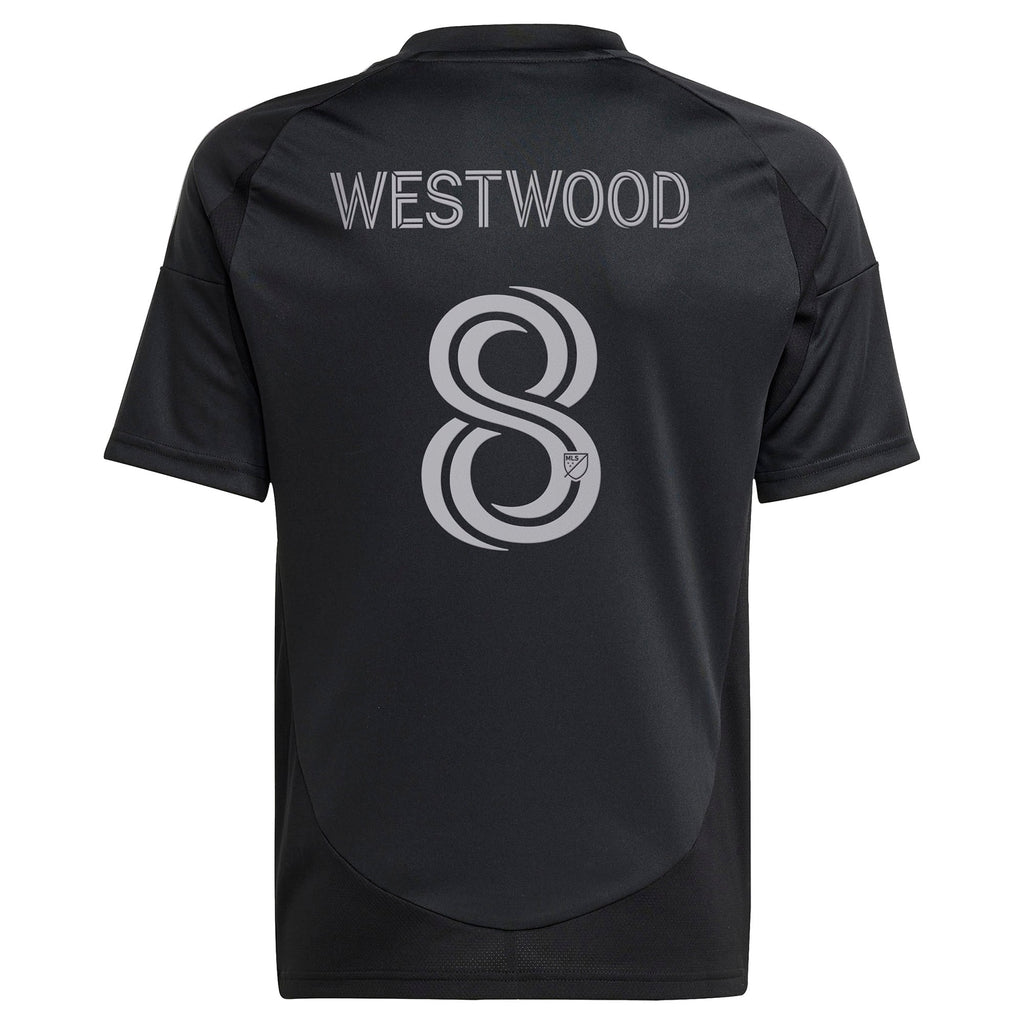 Youth Charlotte FC Ashley Westwood Black 2025 Fortress Kit Replica Player Jersey