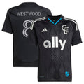 Youth Charlotte FC Ashley Westwood Black 2025 Fortress Kit Replica Player Jersey