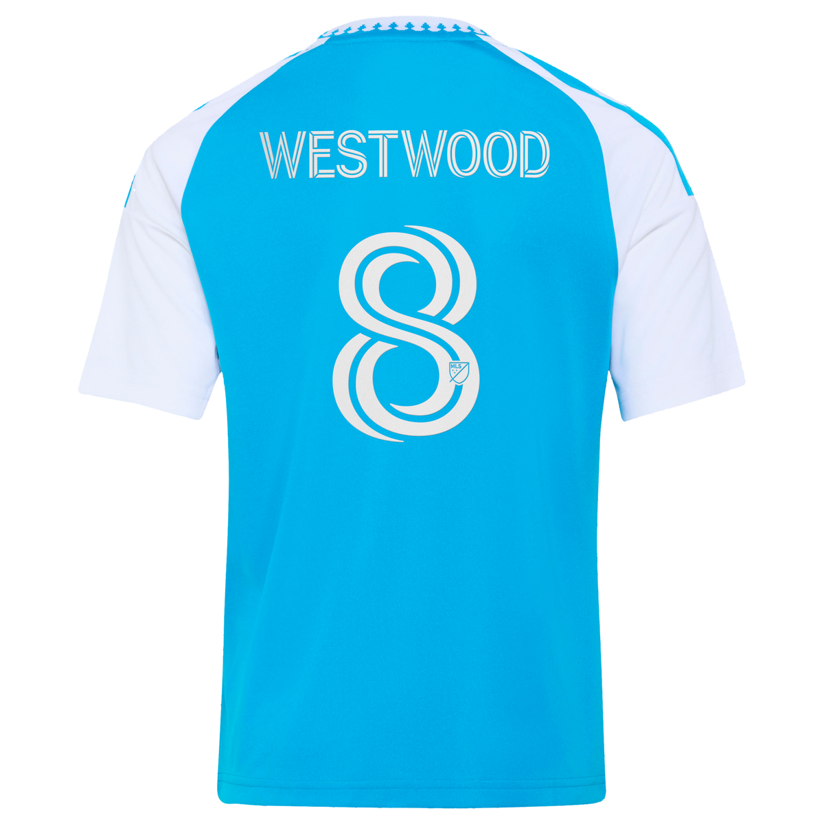 Youth Charlotte FC Ashley Westwood Blue 2026 Carolina Kit: Crowns Up Replica Jersey