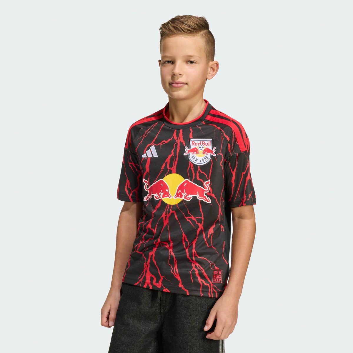 Youth New York Red Bulls Black 2026 The Rooted Kit Replica Jersey