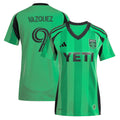 Youth Austin FC Brandon Vazquez Green 2025 The Heartbeat Kit Replica Player Jersey