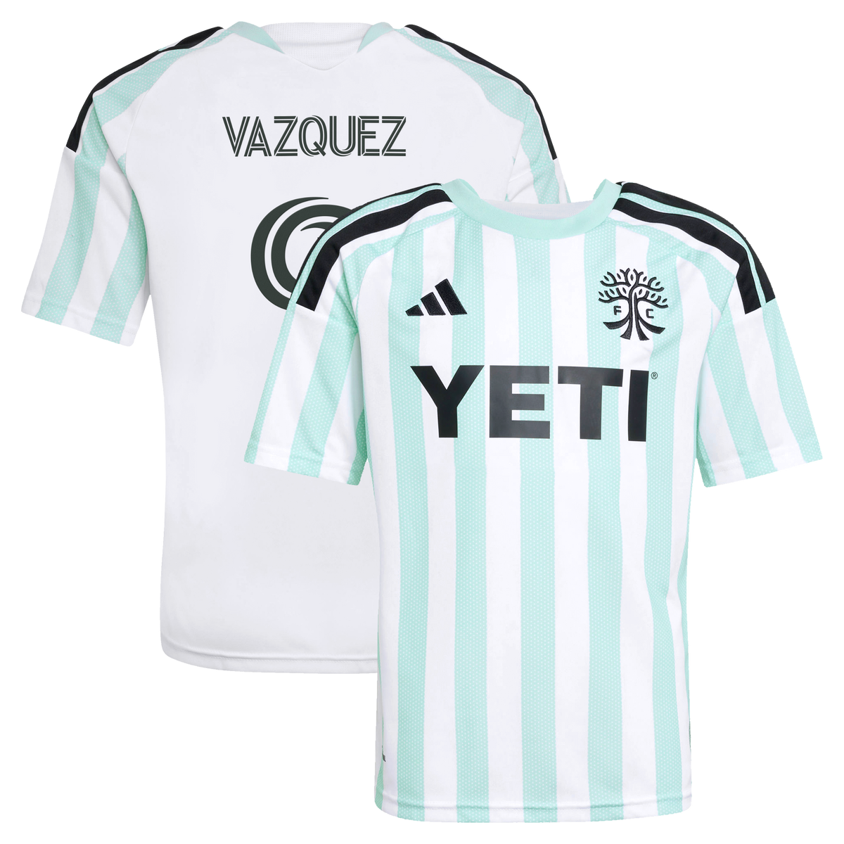 Youth Austin FC Brandon Vazquez White 2026 The Rooted Kit Replica Jersey