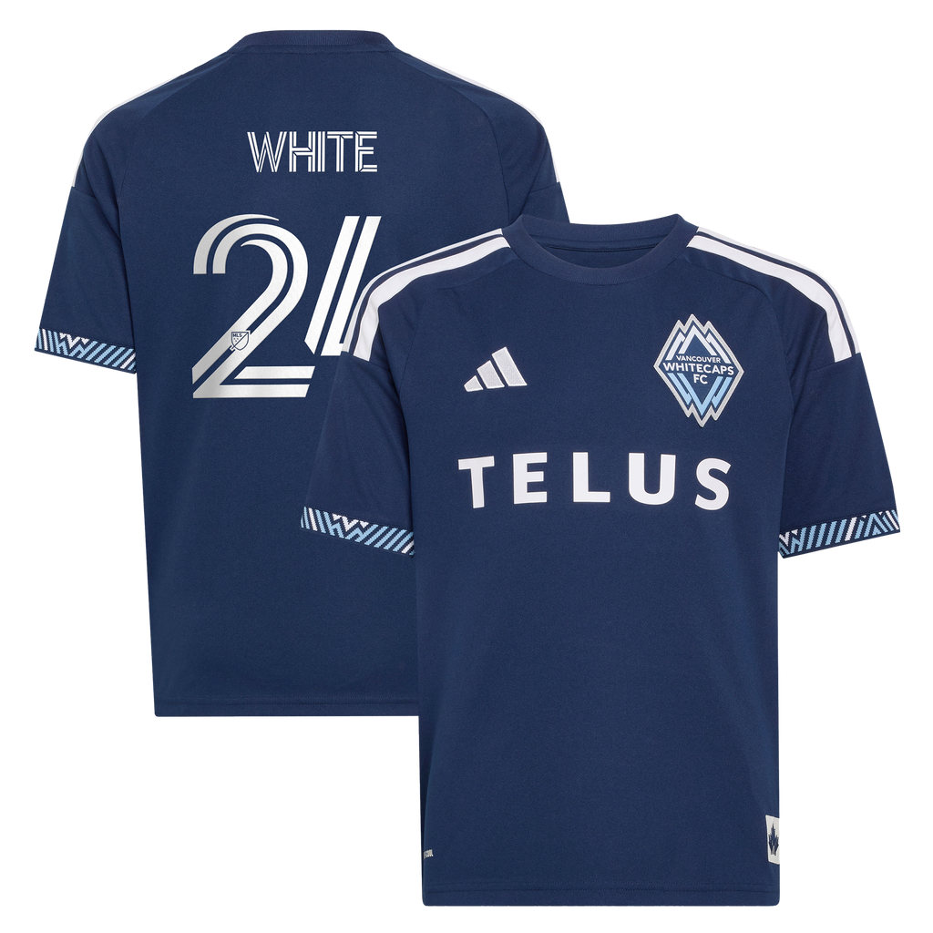 Youth Vancouver Whitecaps FC Brian White Blue The Coastal Jersey Replica Jersey