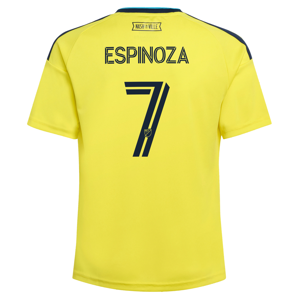 Youth Nashville SC Cristian Espinoza Yellow 2026 The Reverb Kit Replica Jersey